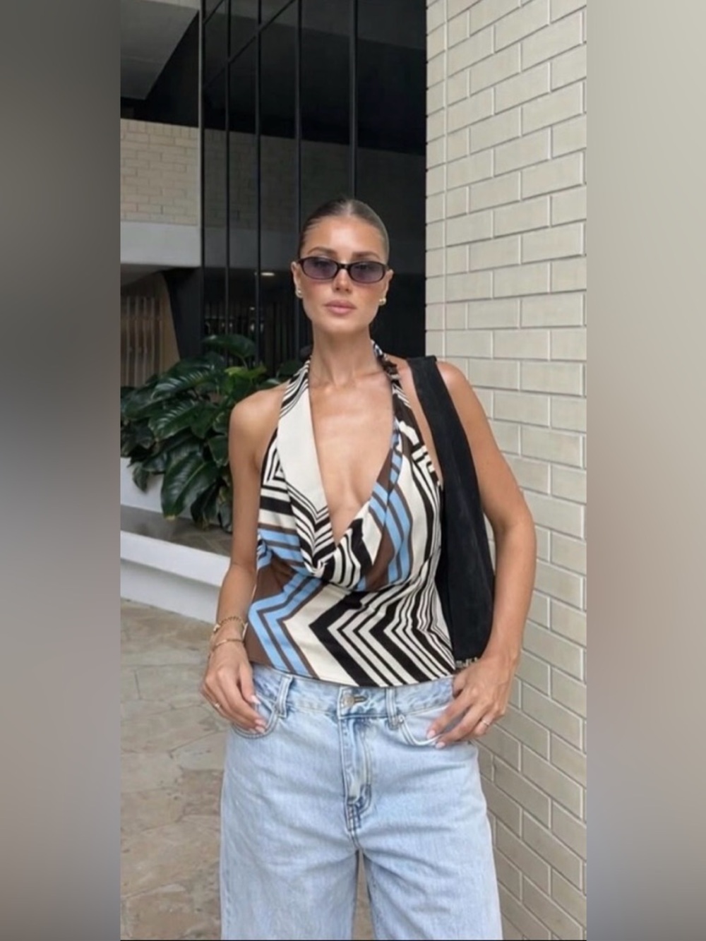 TREND NEW ! ZARA  Stripped Belt Halter Neck
Poplin Top 
🚨FIRM PRICE NO DISCOUNT